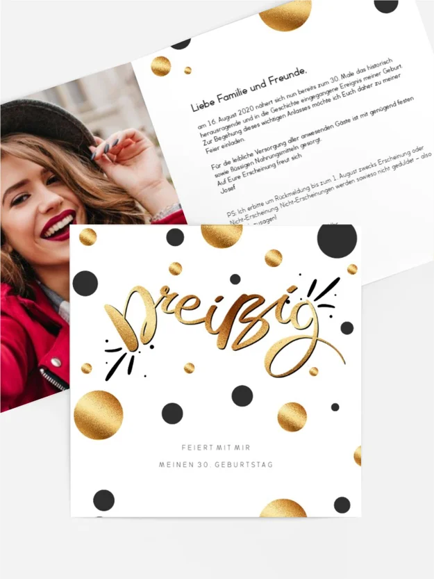 Geburtstagseinladung Konfetti