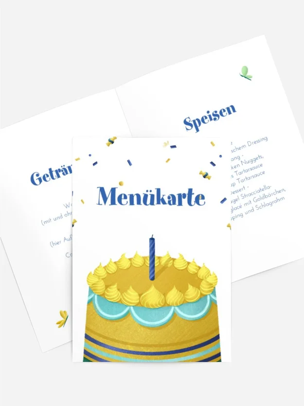Menükarte Geburtstag Appetitlicher Kuchen Menükarte Geburtstag Appetitlicher Kuchen