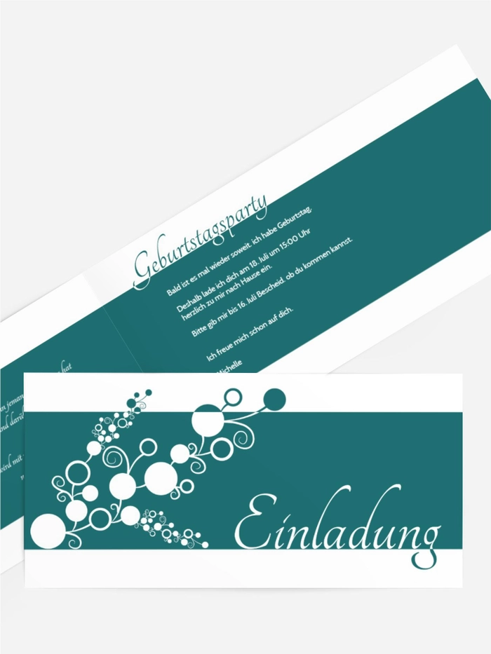 Geburtstagseinladungskarte bubble limb