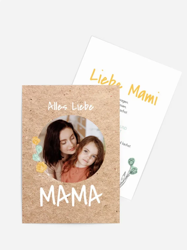 Grußkarte zum Muttertag Mutters Blume
