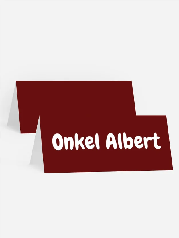 Tischkarte Weihnachten Roter Kranz