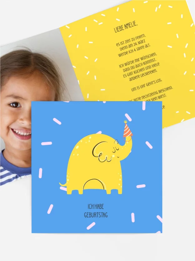 Geburtstagseinladung Elefantastisch