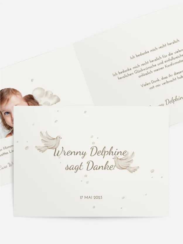 Dankeskarte Konfirmation Gemütlichkeit Dankeskarte Konfirmation Gemütlichkeit