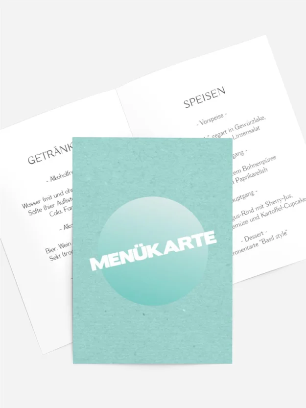 Menükarte Geburtstag Mondschein