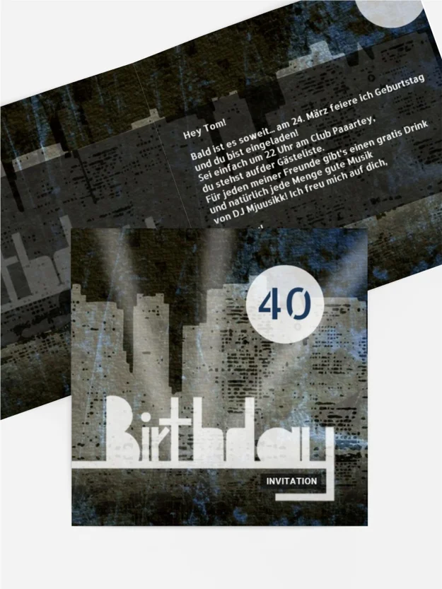 Einladung zum Geburtstag City Lights 40