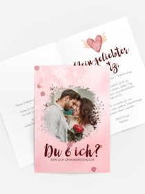 Valentinskarte Flug der Herzen