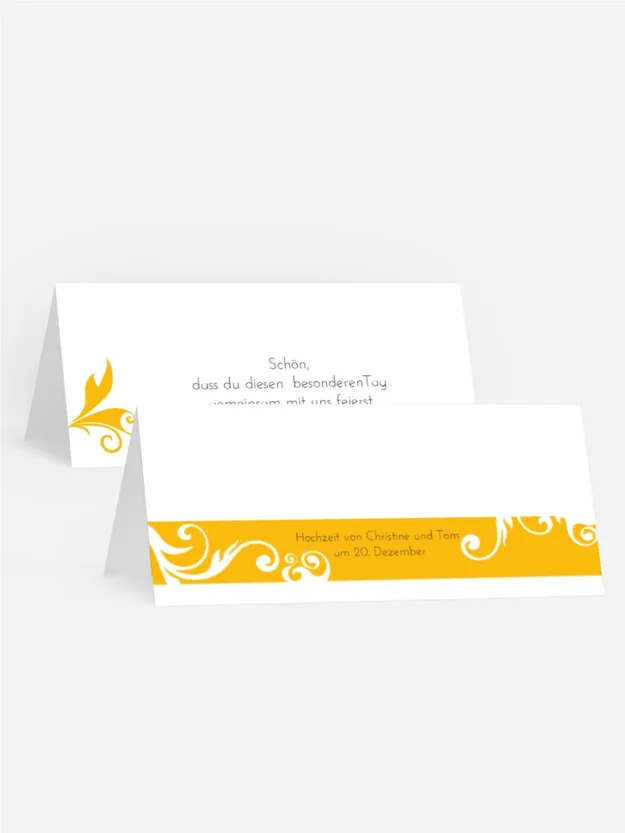 Tischkarte Squiggle Square