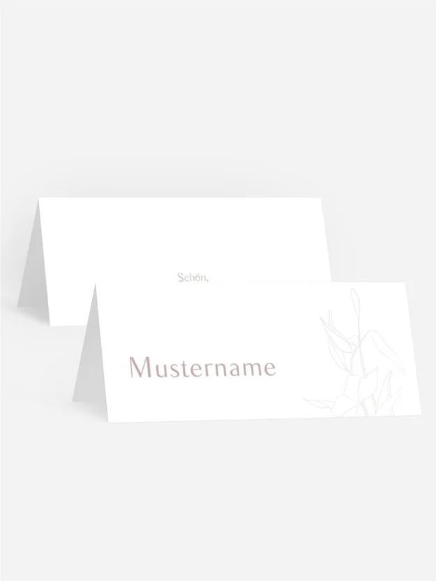 Tischkarte Zarte Blume