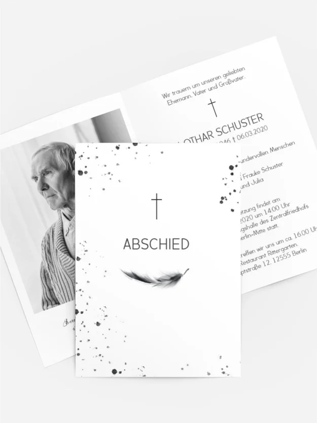Trauerkarte Schlicht & Angemessen Trauerkarte Schlicht & Angemessen