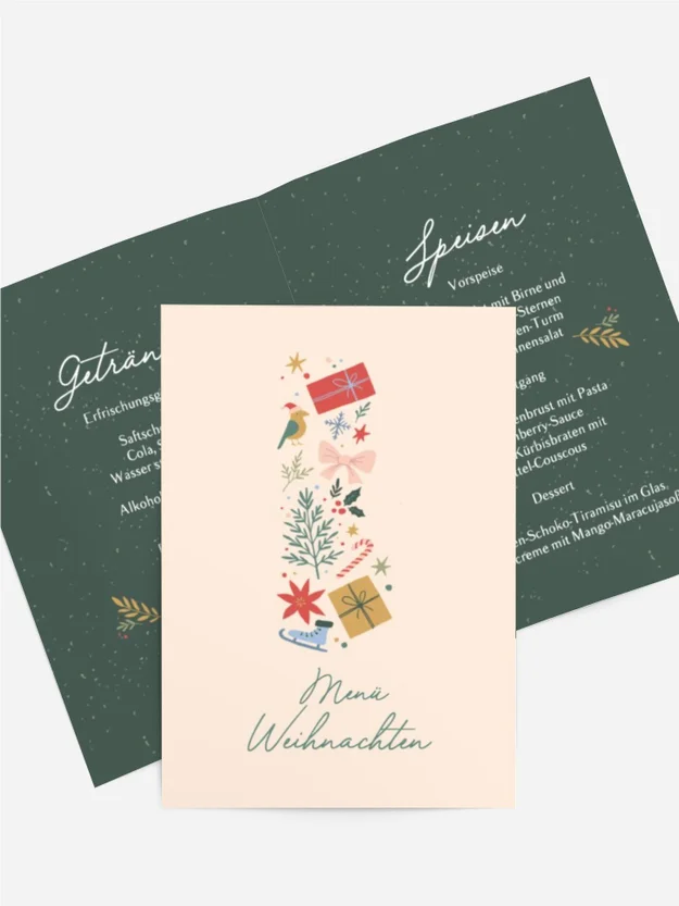 Menükarte Weihnachten Menükarte Weihnachten