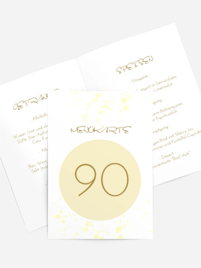 Menükarte Geburtstag Goldenes Zeitalter Menükarte Geburtstag Goldenes Zeitalter
