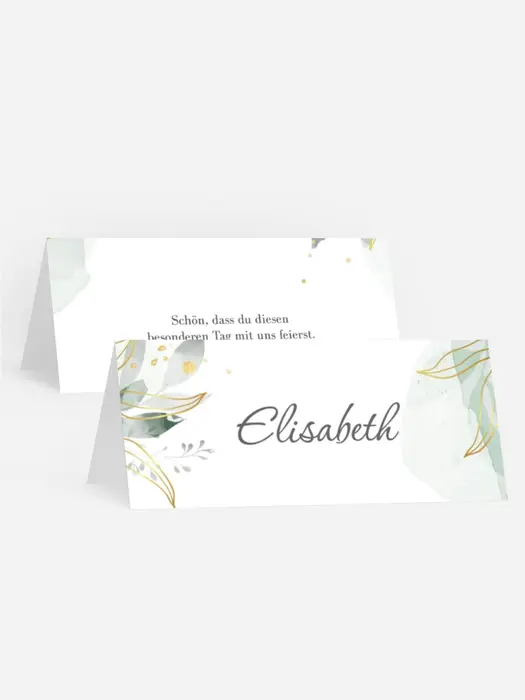 Tischkarte Blume wachte