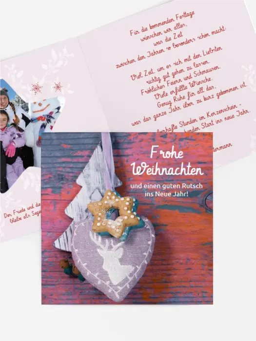 Weihnachtgrußkarte Privat Deko