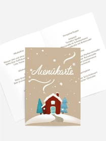 Menükarte Weihnachten Weihnachtshaus