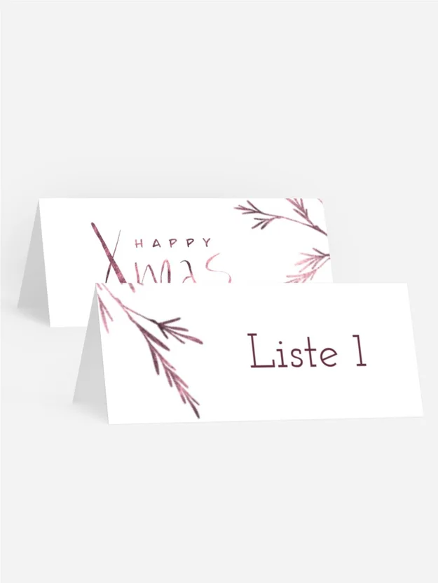 Weihnachtstischkarte Happy Xmas