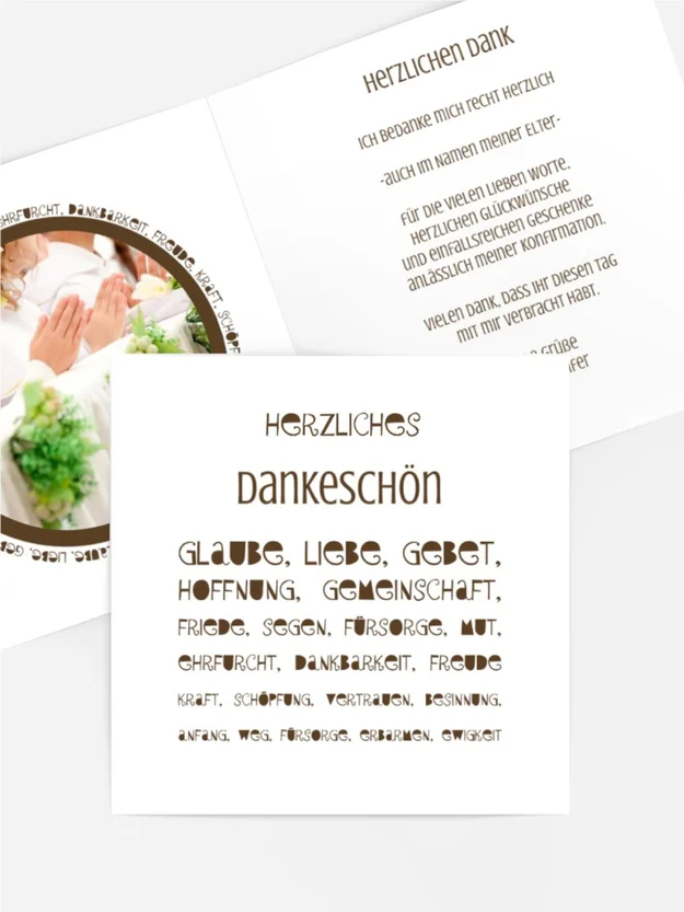 Dankeskarte Konfirmation Spruchkreis