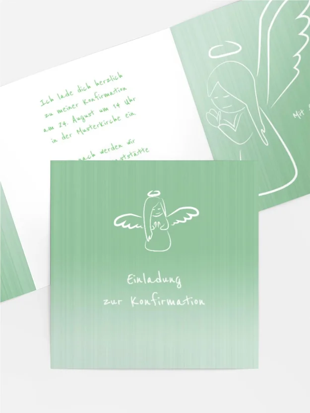 Einladungskarte Konfirmation_Angel Einladungskarte Konfirmation_Angel