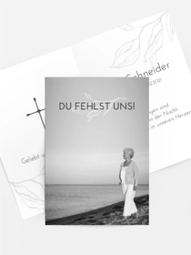 Sterbebildkarte Der Zweig verdorrte