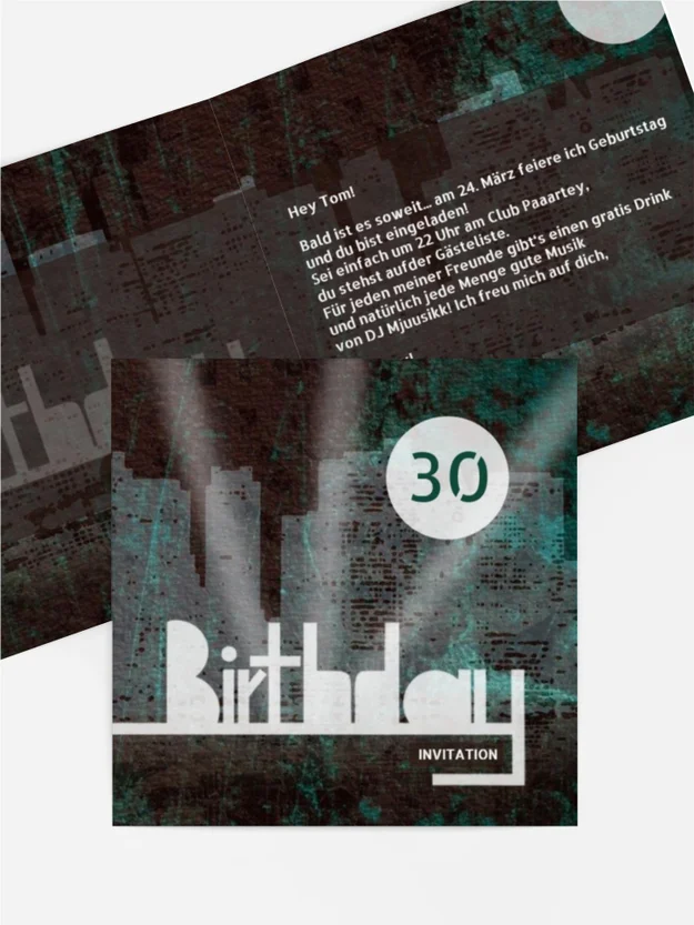 Einladung zum Geburtstag City Lights 30