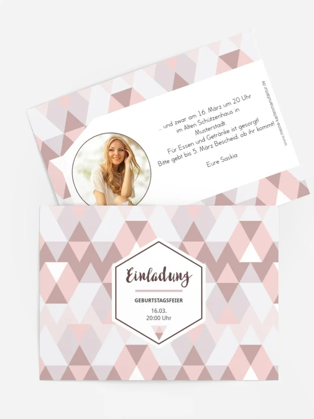 Geburtstagseinladung Dreiklang