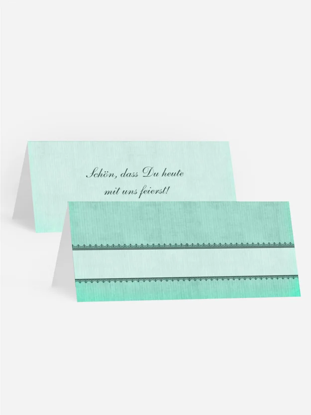 Tischkarte Vintage Spitzenbordüre