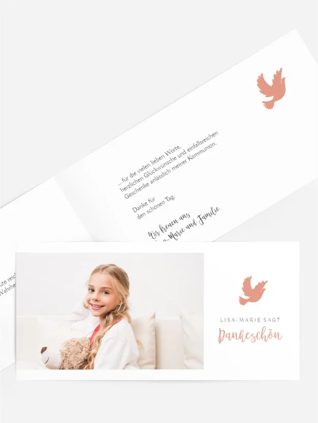 Dankeskarte Kommunion Hope