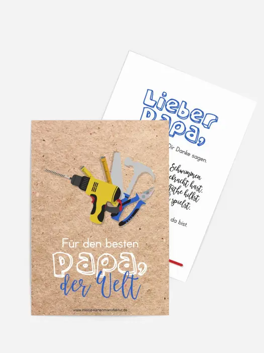 Vatertagskarte Papas Werkstatt