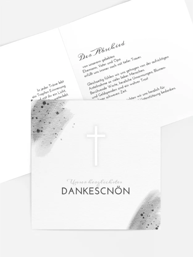 Dankeskarte Kreuz des Lebens