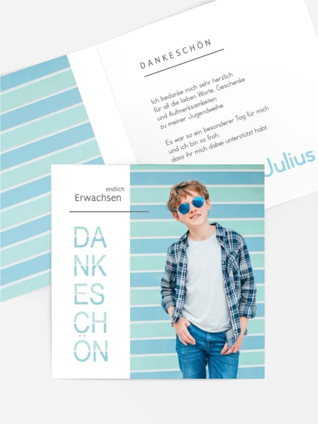 Dankeskarten Jugendweihe Invers 2