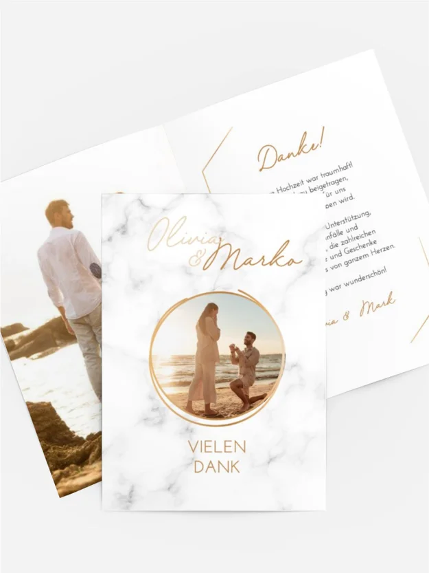 Dankeskarte Marmorkiste