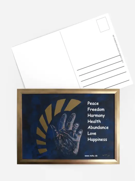 Postcard for a good attitude towards life (english)