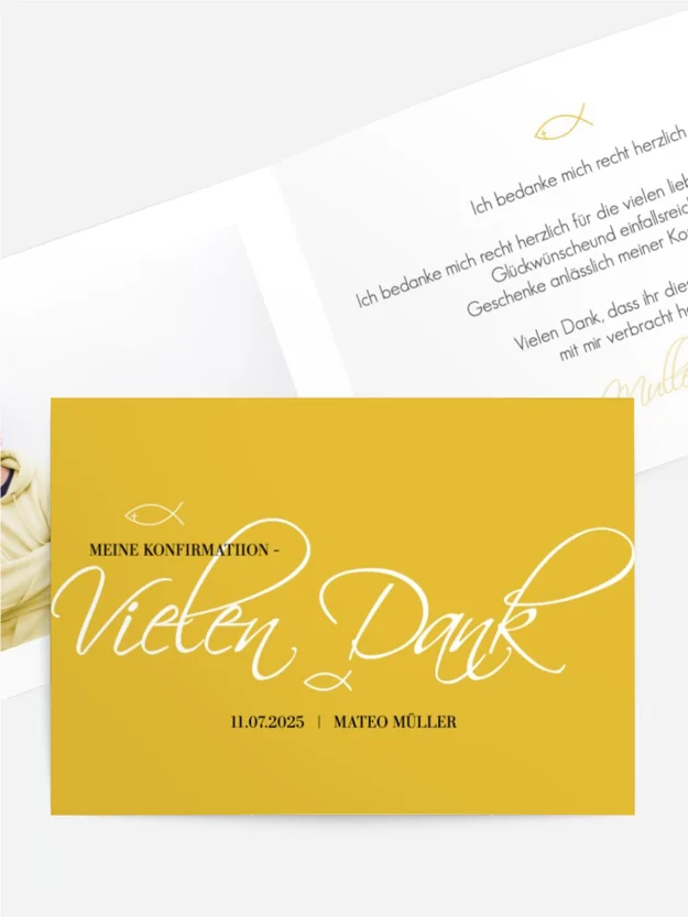 Dankeskarte Konfirmation Fischkreise