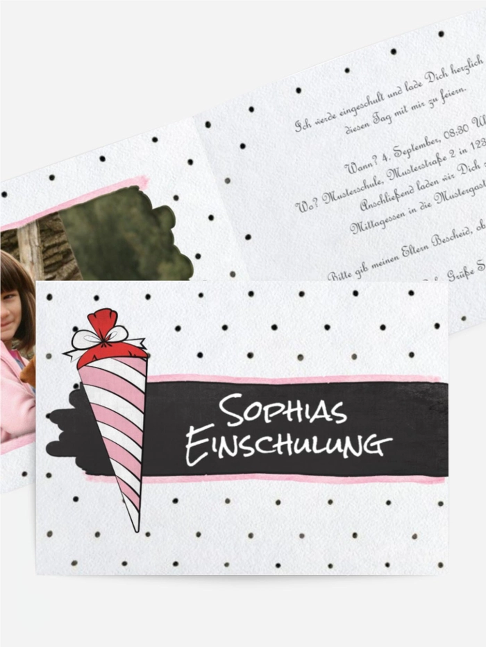 Einladung zur Einschulung Pünktchen Einladung zur Einschulung Pünktchen