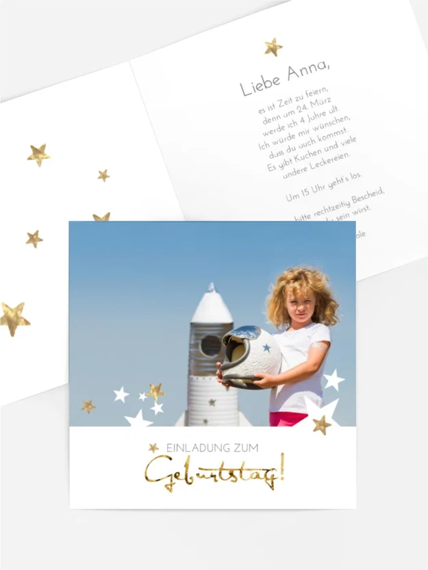 Geburtstagseinladung zu den Sternen