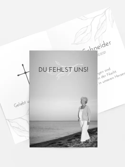 Sterbebildkarte Der Zweig verdorrte