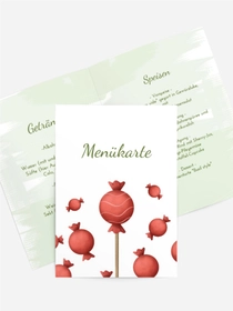 Menükarte Geburtstag  Pinselstriche