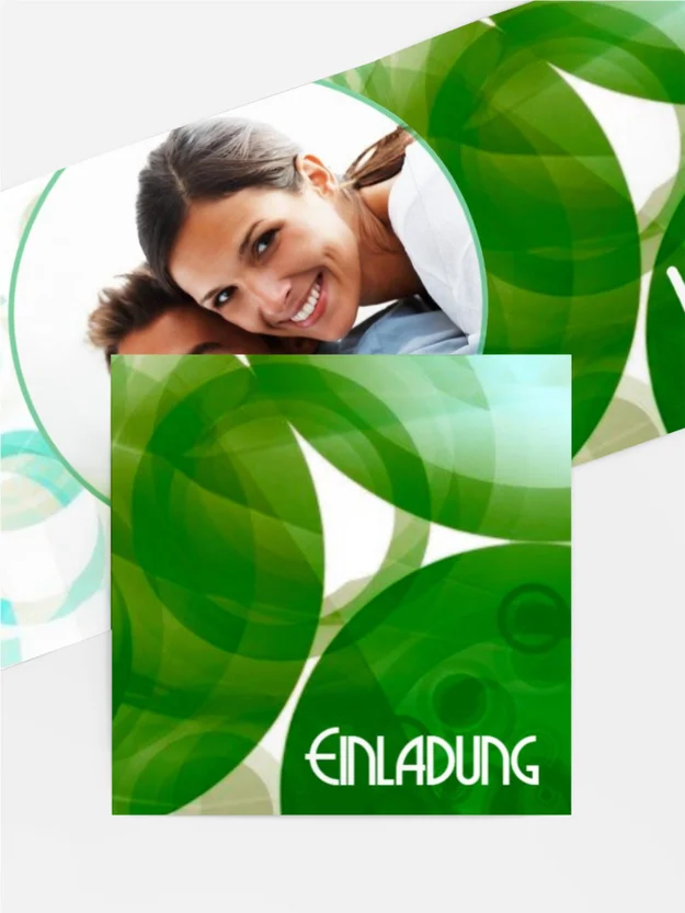 Einladungskarte colorful circles 40 Foto