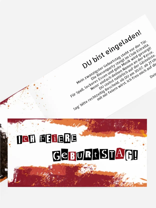 Geburtstagseinladung Fancy Letters Foto