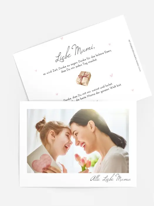 Grußkarte zum Muttertag Ein Geschenk von Herzen