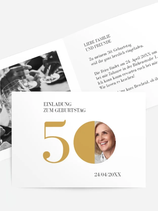 Geburtstagseinladung Halbmond
