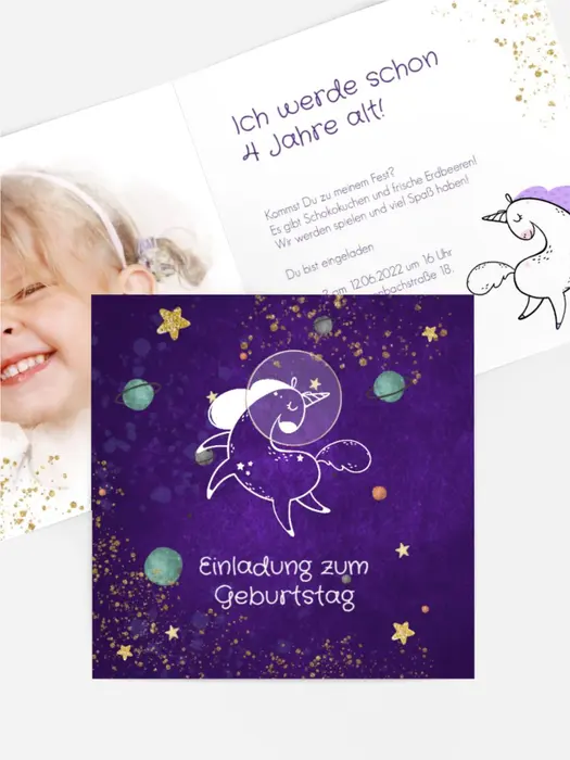 Geburtstagskarten Einhorn