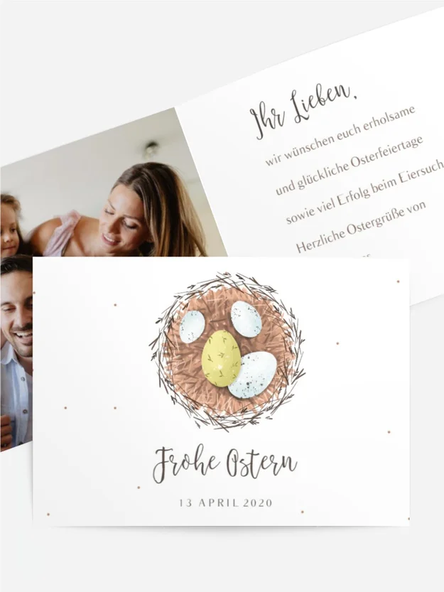 Osterkarte Nest Osterkarte Nest