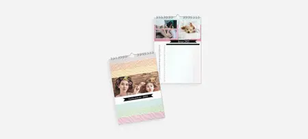 Wandkalender im Flur als Familienplaner mit Familienfotos gestalten