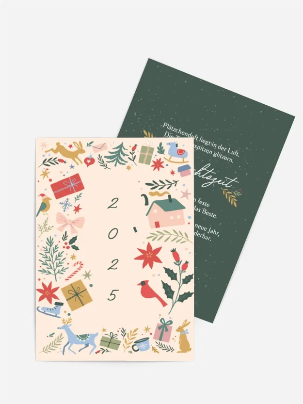 Grußkarte Weihnachten Weihnachtsdekorationen