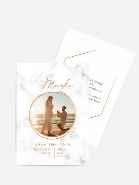 Save the Date Karte Marmorkiste