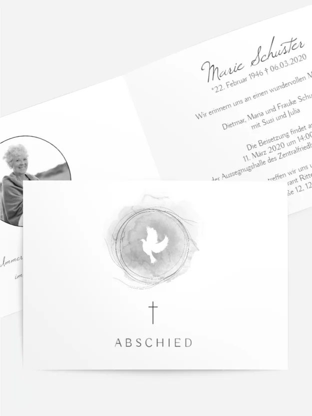 Trauerkarte Heiliger Geist