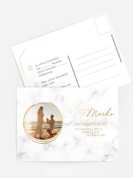 Antwortkarte Marmorkiste