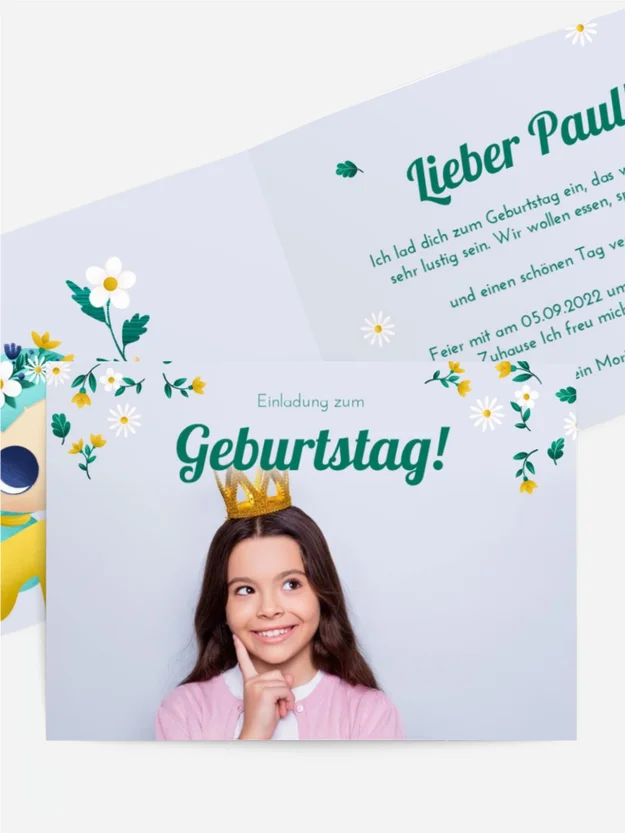 Geburtstagseinladung Festliche Blumen