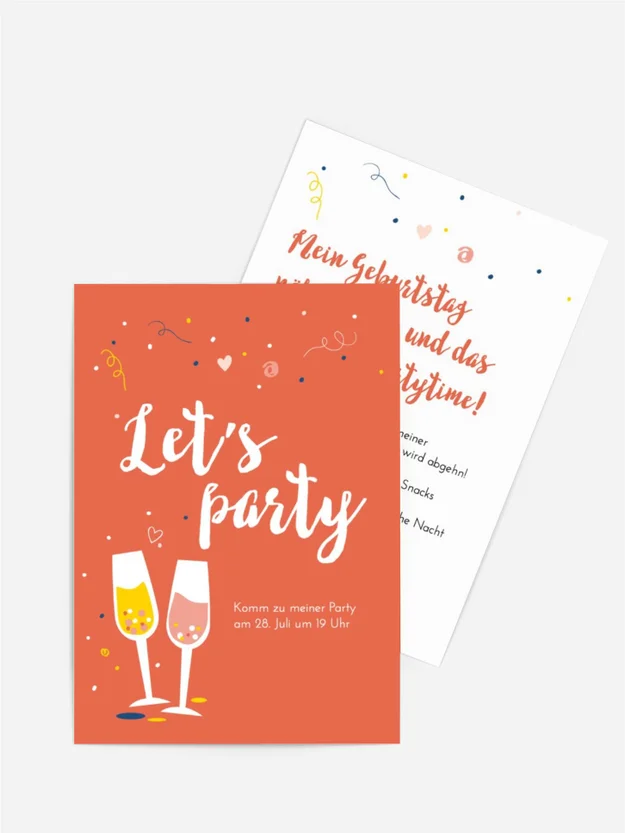 Geburtstagseinladung Volle Gläser