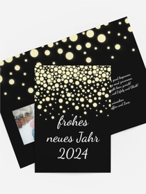 Neujahrskarte Funkelregen